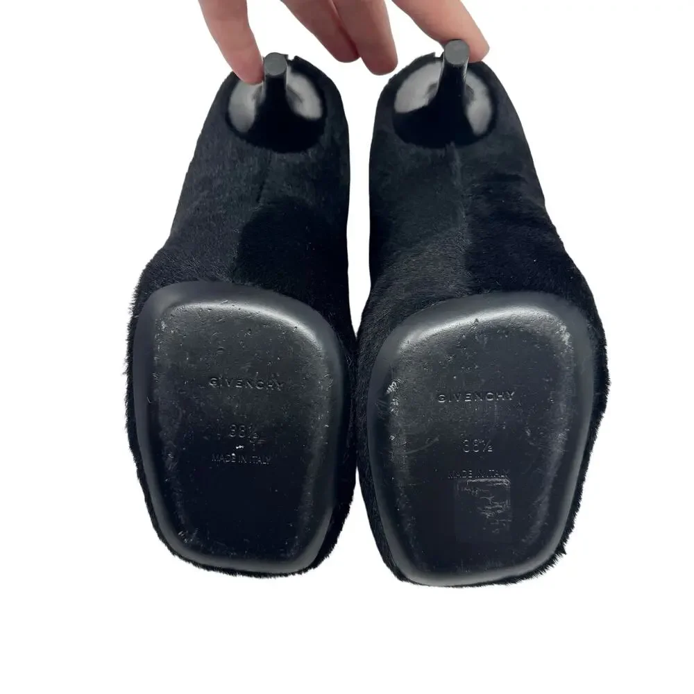 Givenchy Black Lamb Shearling Show Pumps 95mm Heels with Box & Dustbags EU 38.5 - Picture 7 of 8